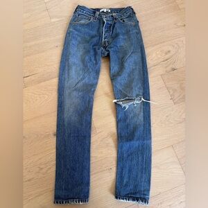 Re/Done LEVI’S Blue Distressed Women Jeans